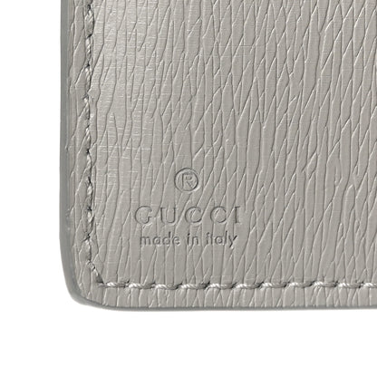 Gucci Calfskin Script Card Case Wallet Light Beige 8 of 9