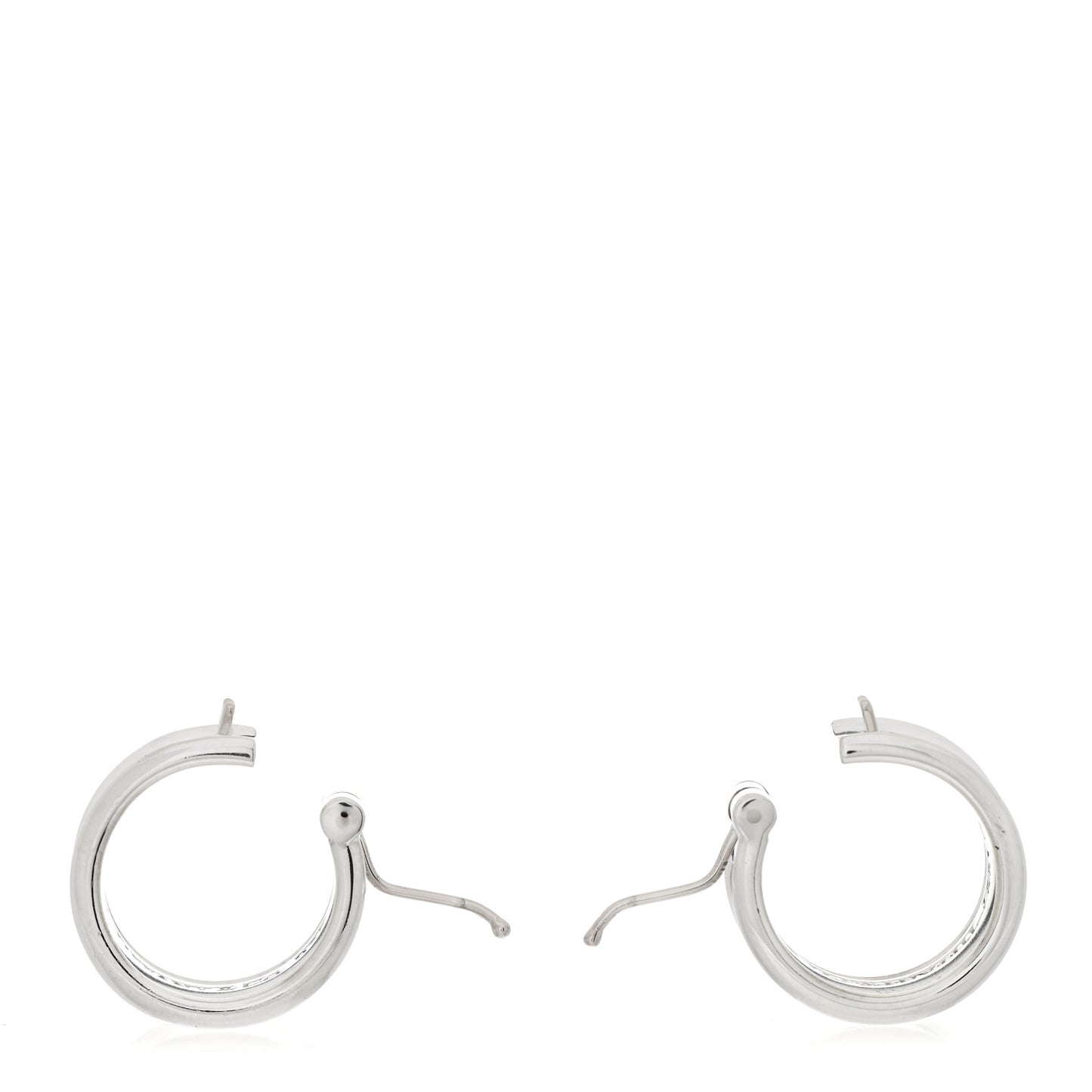 Sterling Silver Wide 1837 Hoop Earrings