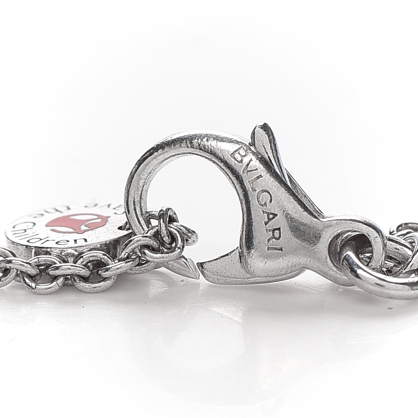Sterling Silver Ceramic Save The Children Pendant Necklace