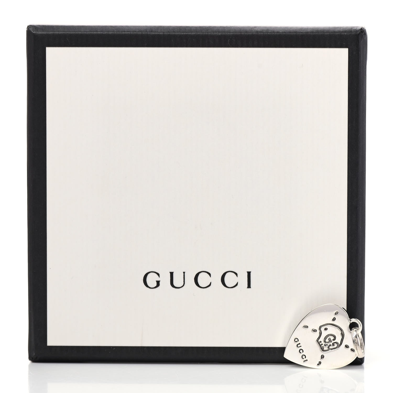 Gucci Sterling Silver GucciGhost Hamlet Skull Heart Charm 6 of 6
