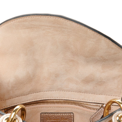 Christian Dior Metallic Grained Calfskin Cannage Small Supple Lady Dior Pale Gold 11 of 12