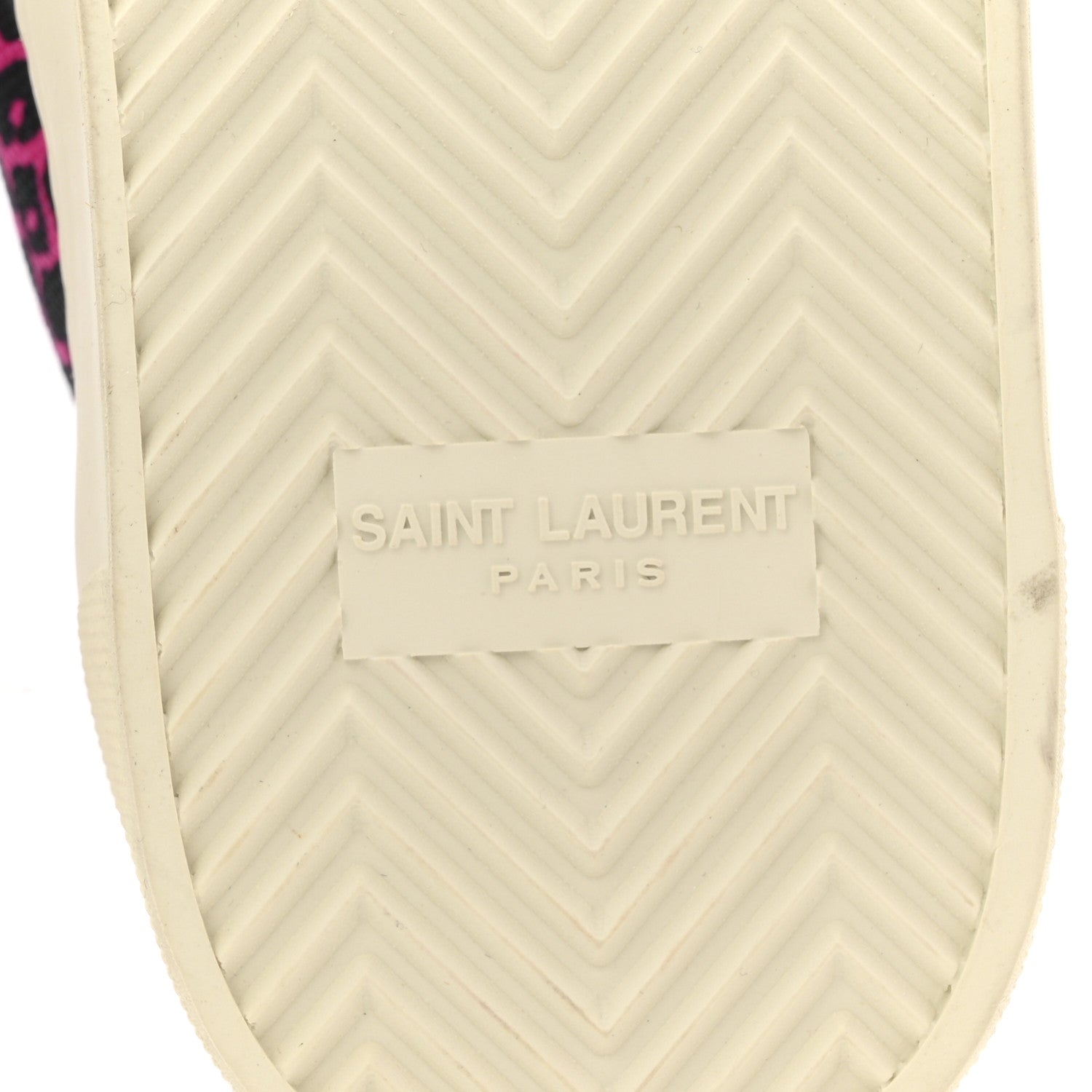 Saint Laurent Canvas Leopard Print Venice Low Top Sneakers 38 Fuxia Black 7 of 10