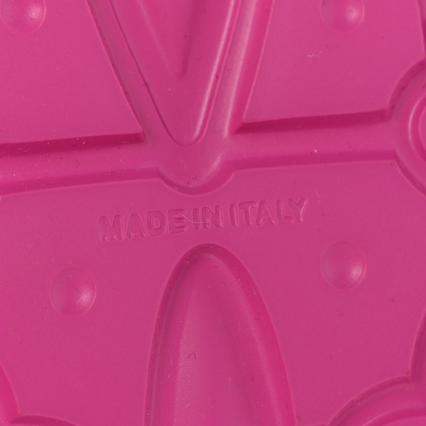 Rubber Monogram Embossed Pool 55 Flat Comfort Mule 41 Pink