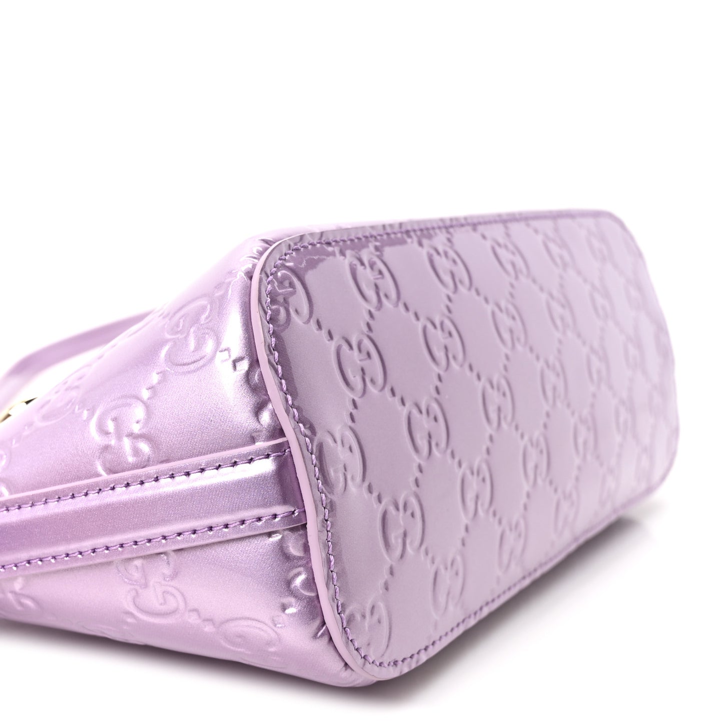 GG Shine Guccissima Emblem Small Shoulder Bag Purple