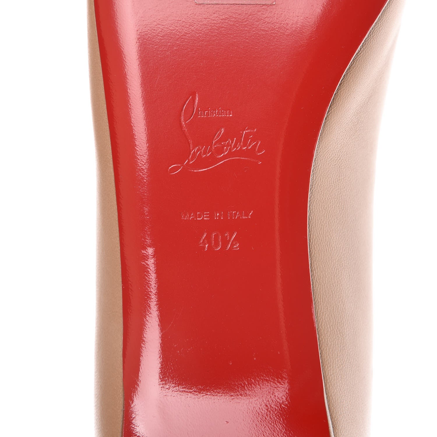 Christian Louboutin Nappa Ballalarina Flats 40.5 Nude 6 of 8