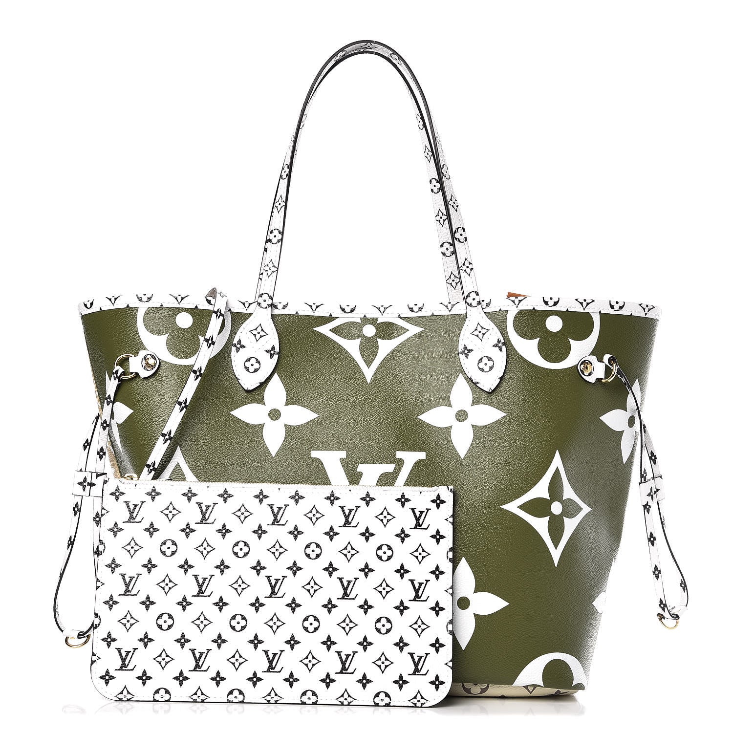 Louis Vuitton Monogram Giant Neverfull MM Kaki 1 of 10