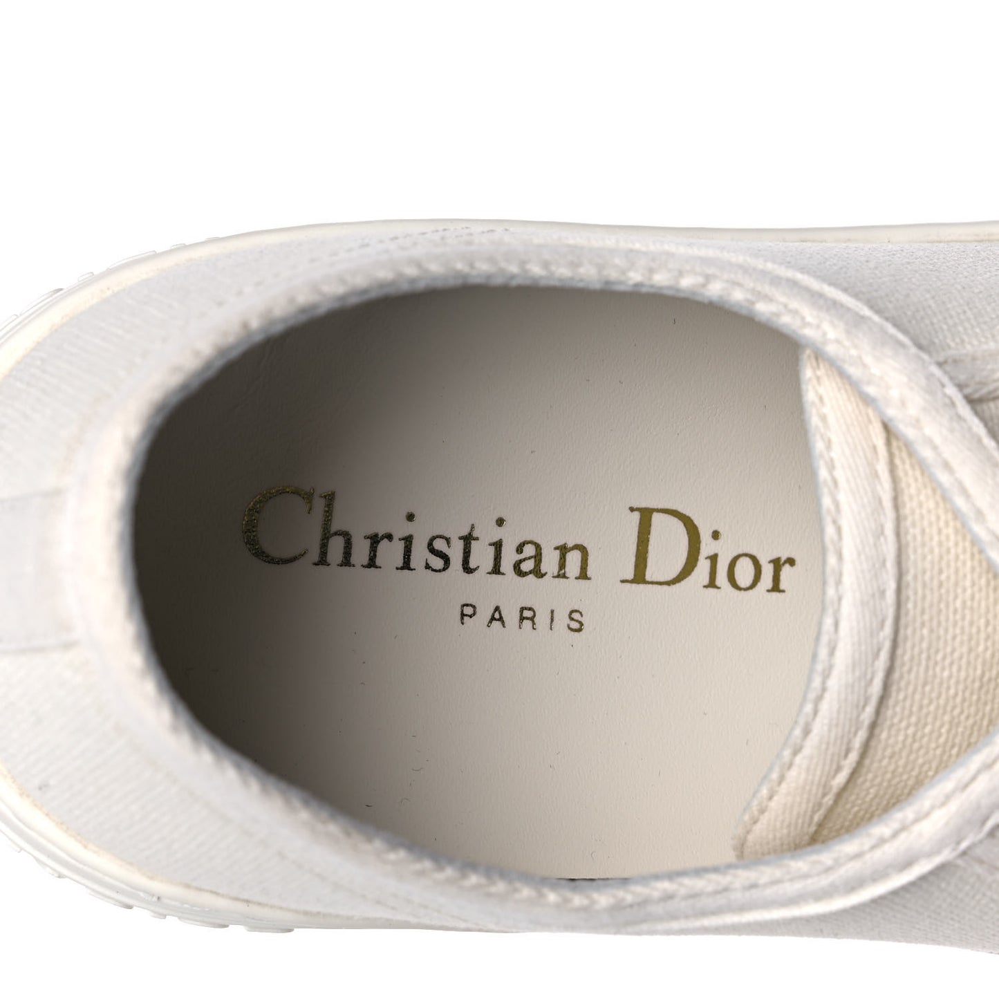 Canvas Walk'N'Dior Low Top Sneakers 38.5 Milk
