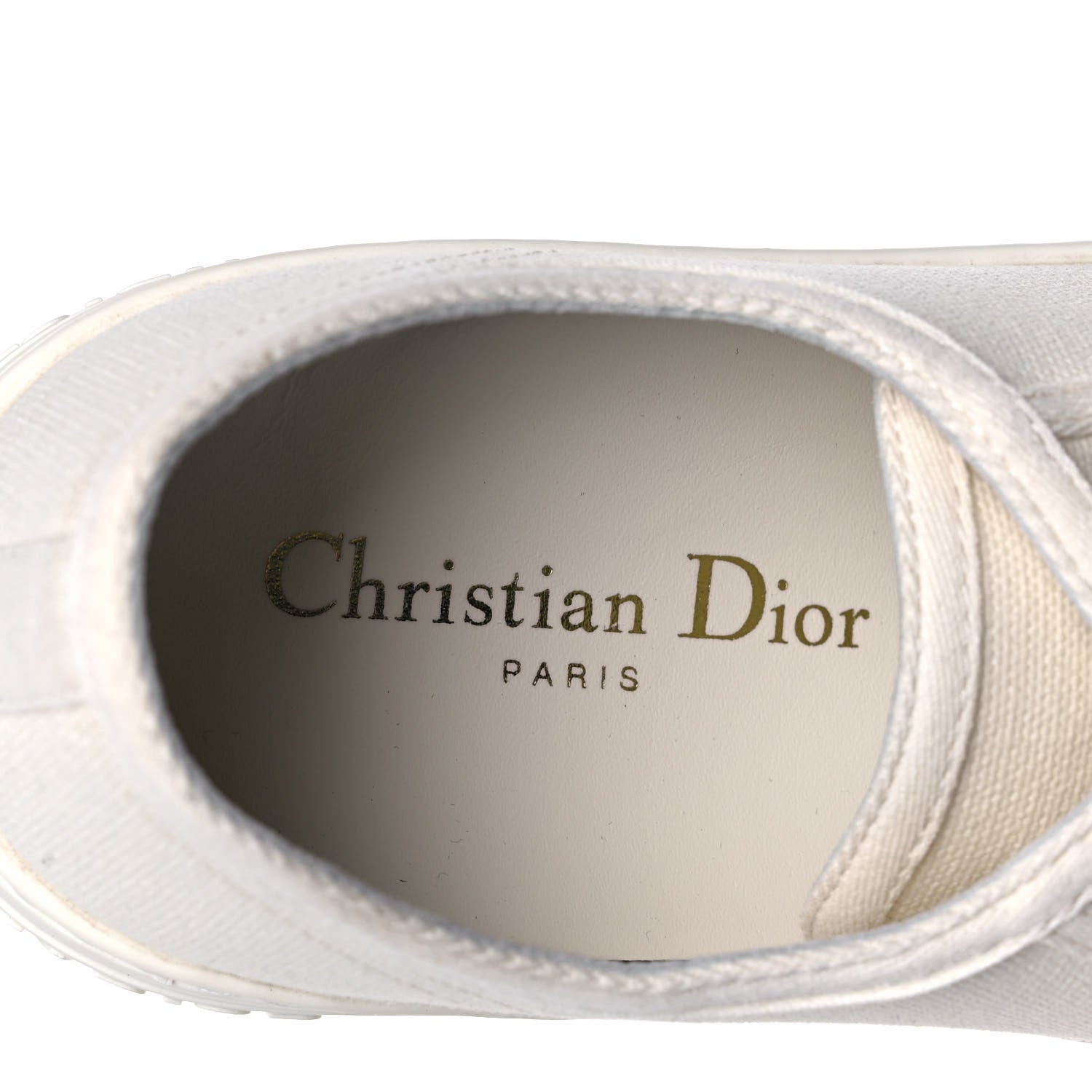 Christian Dior Canvas Walk'N'Dior Low Top Sneakers 38.5 Milk 7 of 9