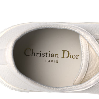 Christian Dior Canvas Walk'N'Dior Low Top Sneakers 38.5 Milk 7 of 9