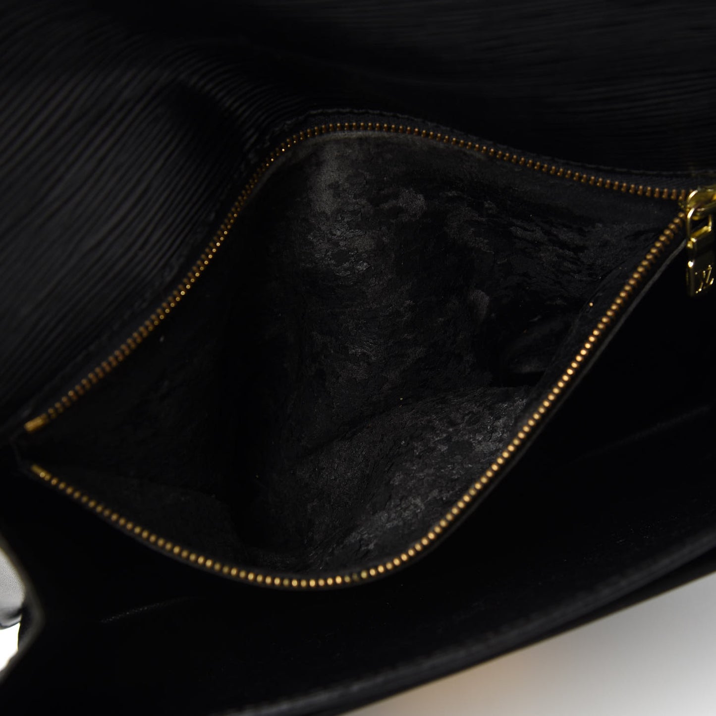 Epi Pochette Sellier Dragonne Clutch Black