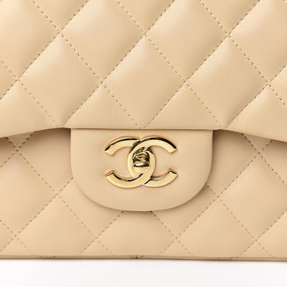 Chanel Lambskin Quilted Jumbo Double Flap Beige Clair 10 of 10