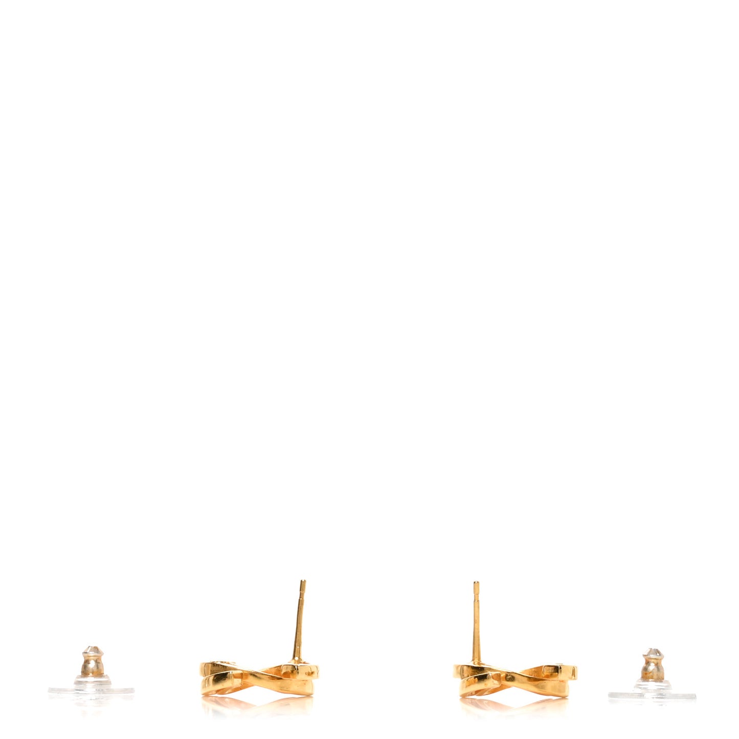 Metal Obazine CC Earrings Gold