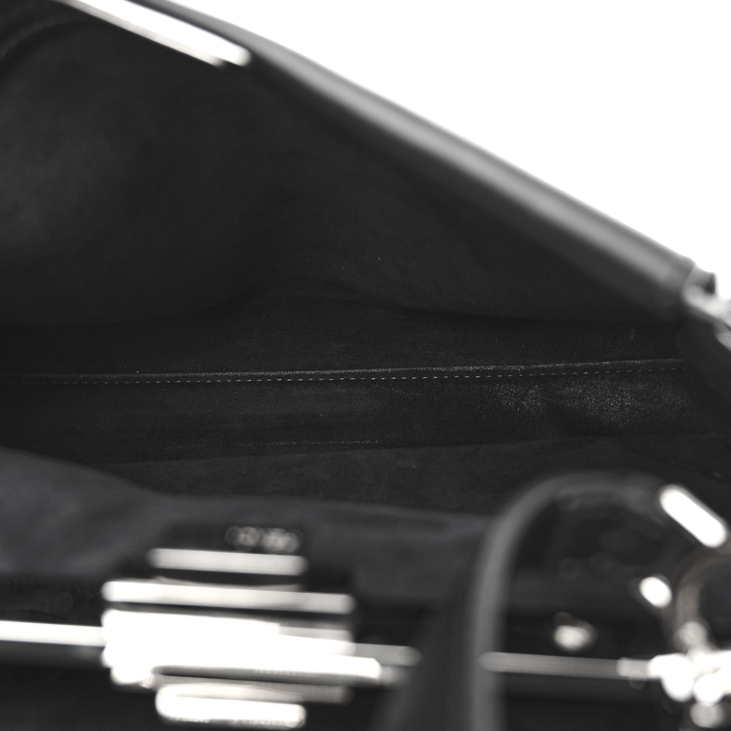 Fendi Vitello Seta Snakeskin Crocodile Monster Eyes Medium Peekaboo Iconic Satchel Black Girasole 6 of 11