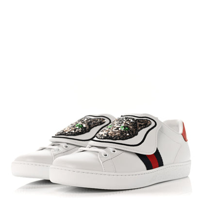 Gucci Calfskin Ayers Web Womens Ace Lace Sneakers 36.5 White 3 of 8