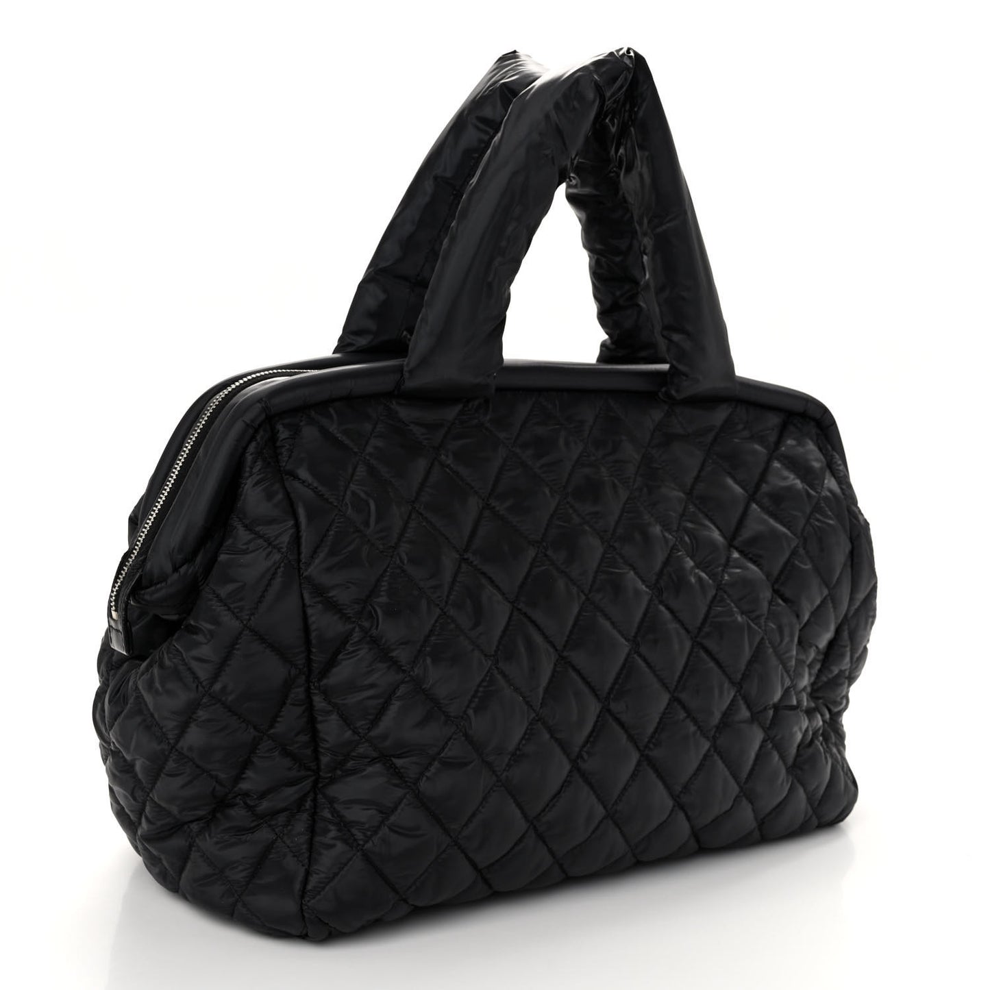 Nylon Quilted Medium Coco Cocoon Tote Black