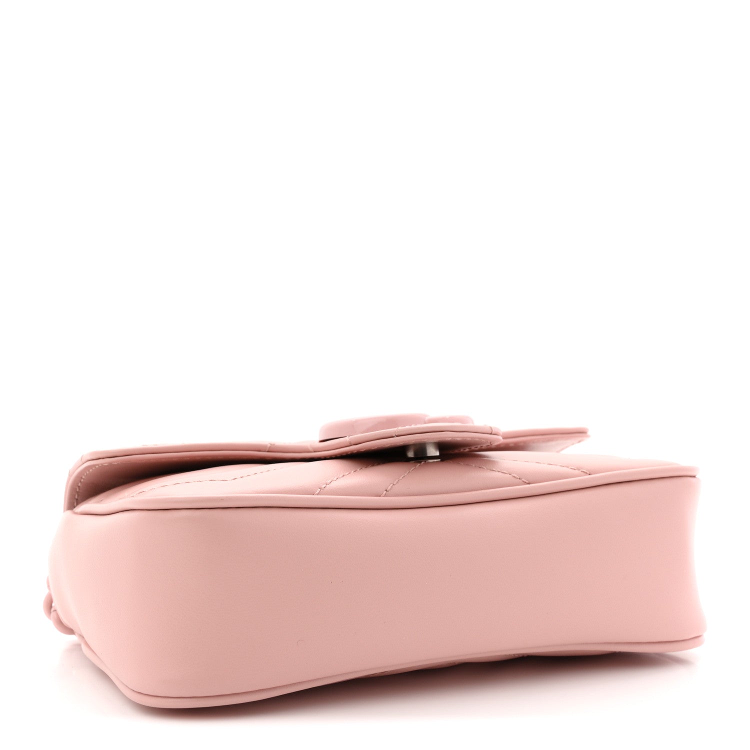 Gucci Calfskin Matelasse Monochrome GG Marmont Chain Belt Bag Perfect Pink 4 of 11