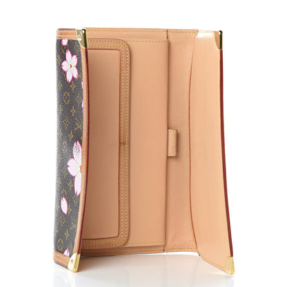 Louis Vuitton Monogram Cherry Blossom Porte Tresor International Wallet Brown 5 of 17