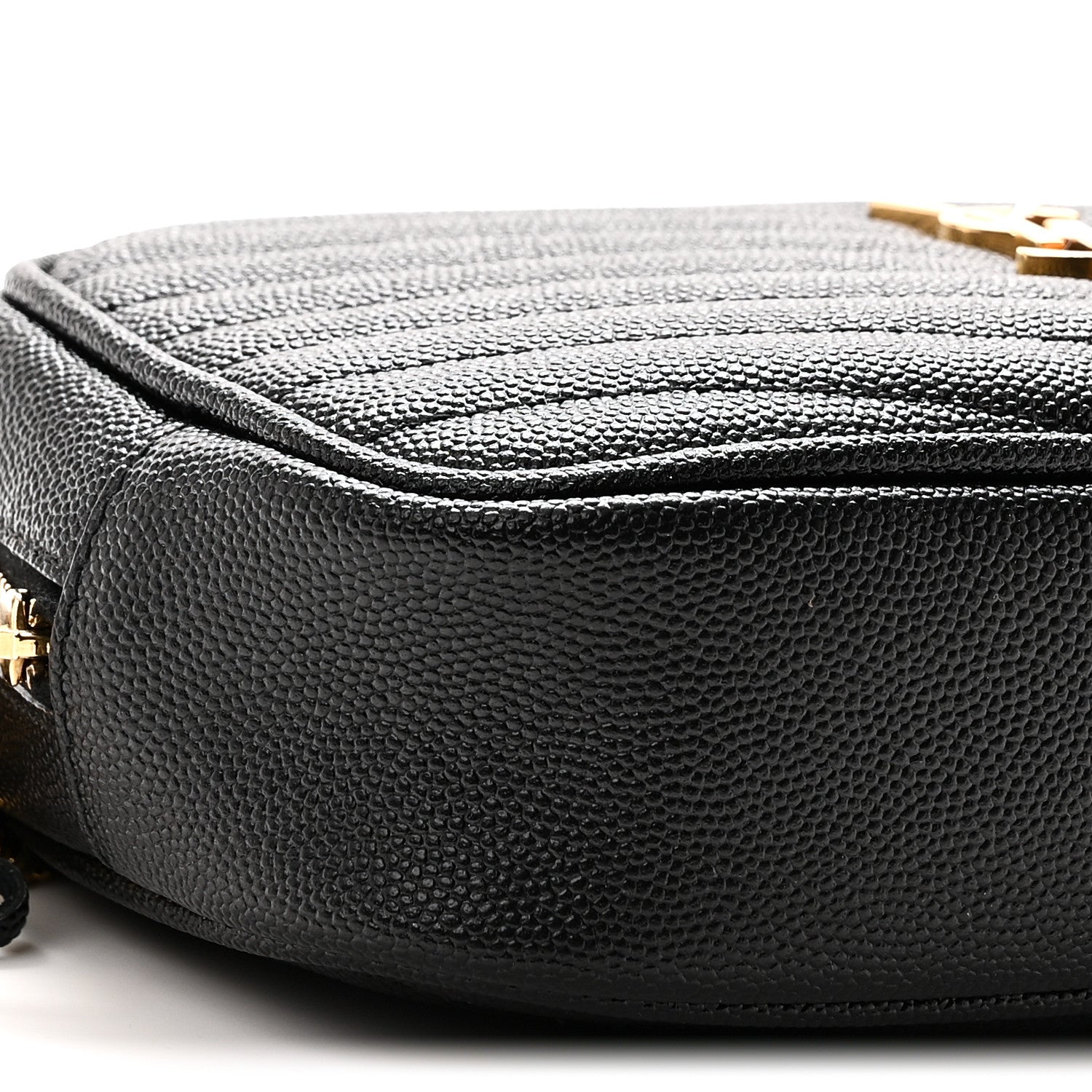 Saint Laurent Grain De Poudre Matelasse Monogram Mini Lou Camera Bag Black 9 of 10