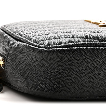 Saint Laurent Grain De Poudre Matelasse Monogram Mini Lou Camera Bag Black 9 of 10