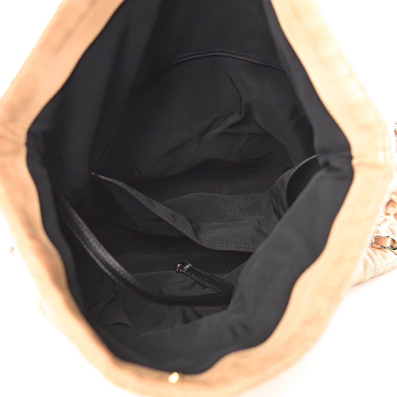 Chanel Calfskin Quilted Large Chain Me Hobo Beige 5 of 22