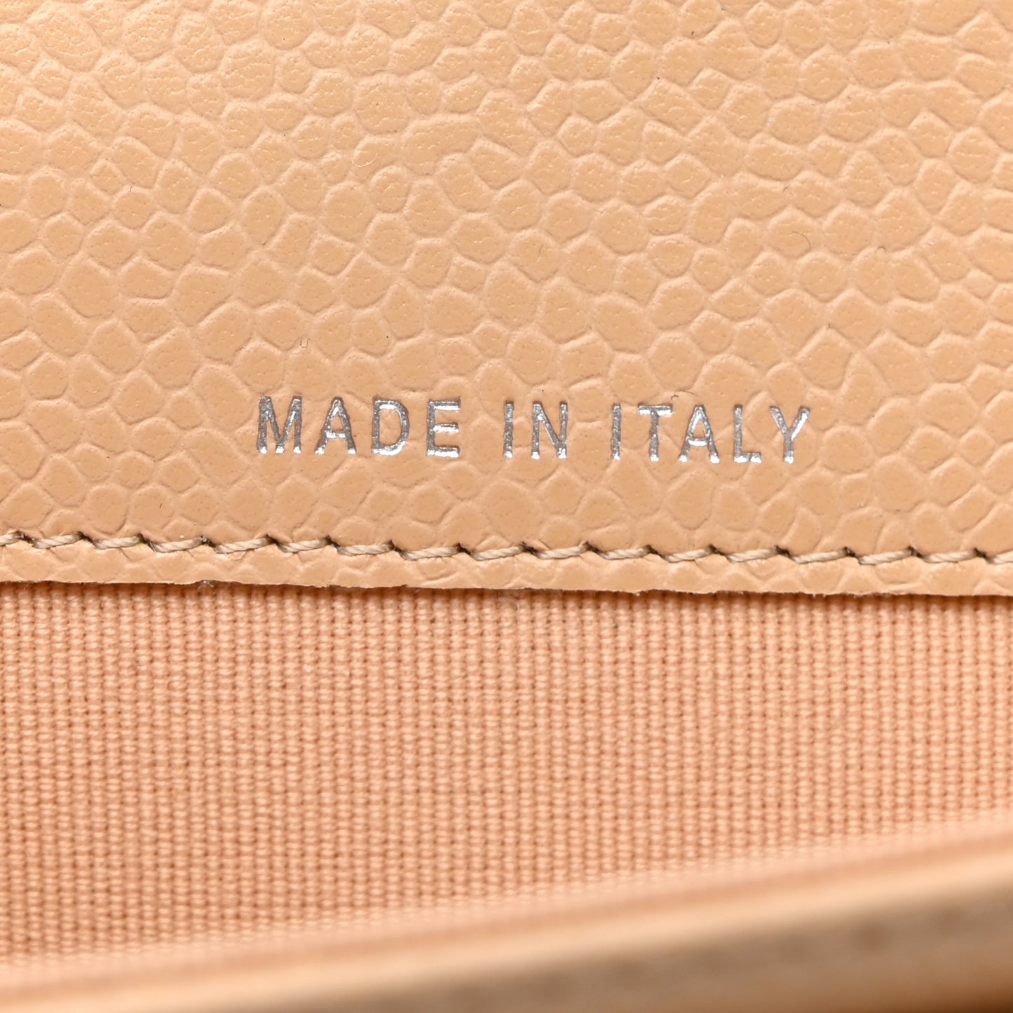 Caviar Quilted Flap Card Holder Wallet Beige