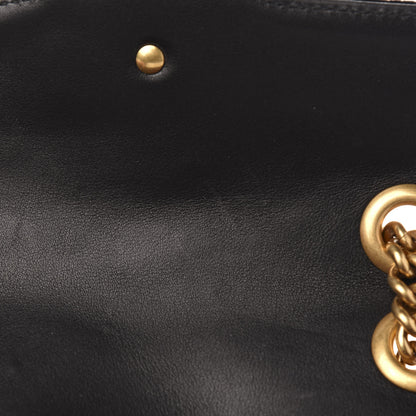Gucci Velvet Matelasse Embroidered Mini GG Marmont Shoulder Bag Black 8 of 12