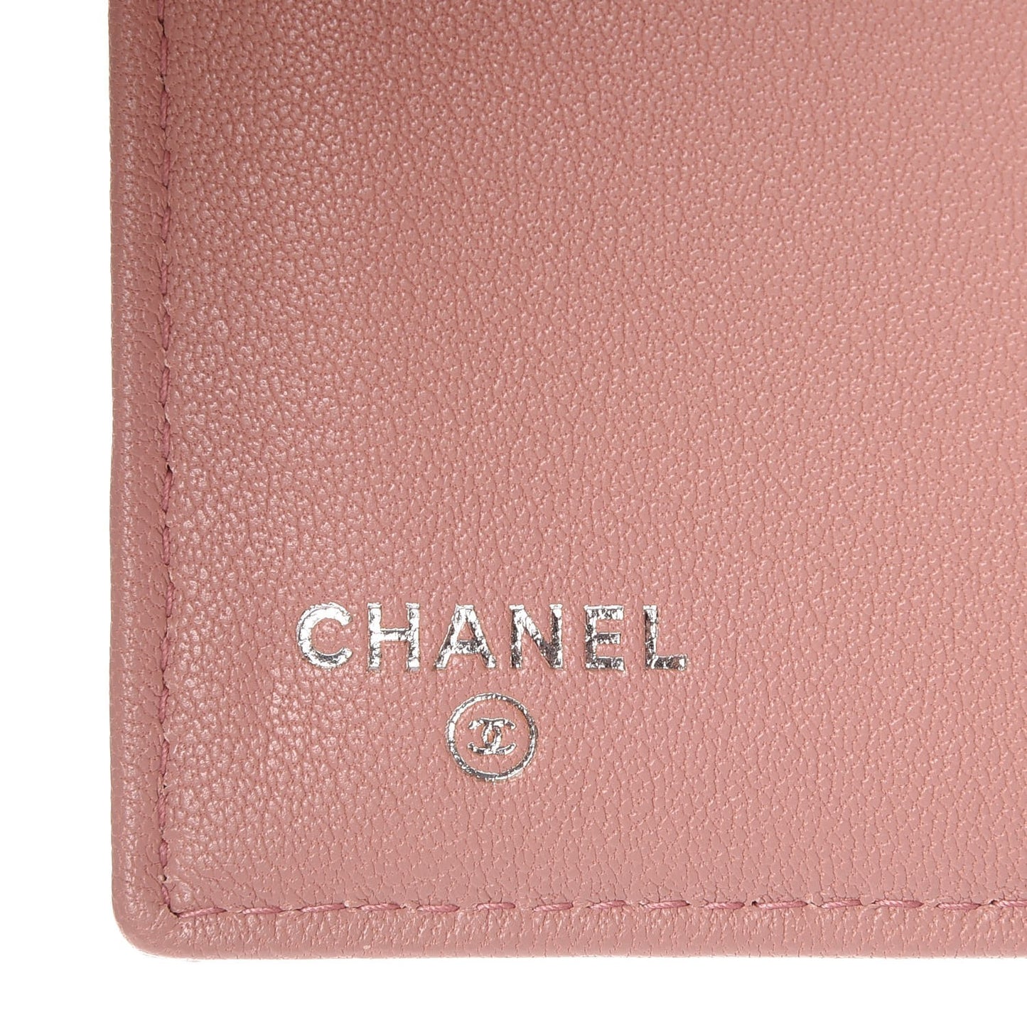 Lambskin Quilted CC Box Flap Wallet Light Pink