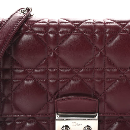 Christian Dior Lambskin Cannage Miss Dior Promenade Pouch Plum 9 of 11