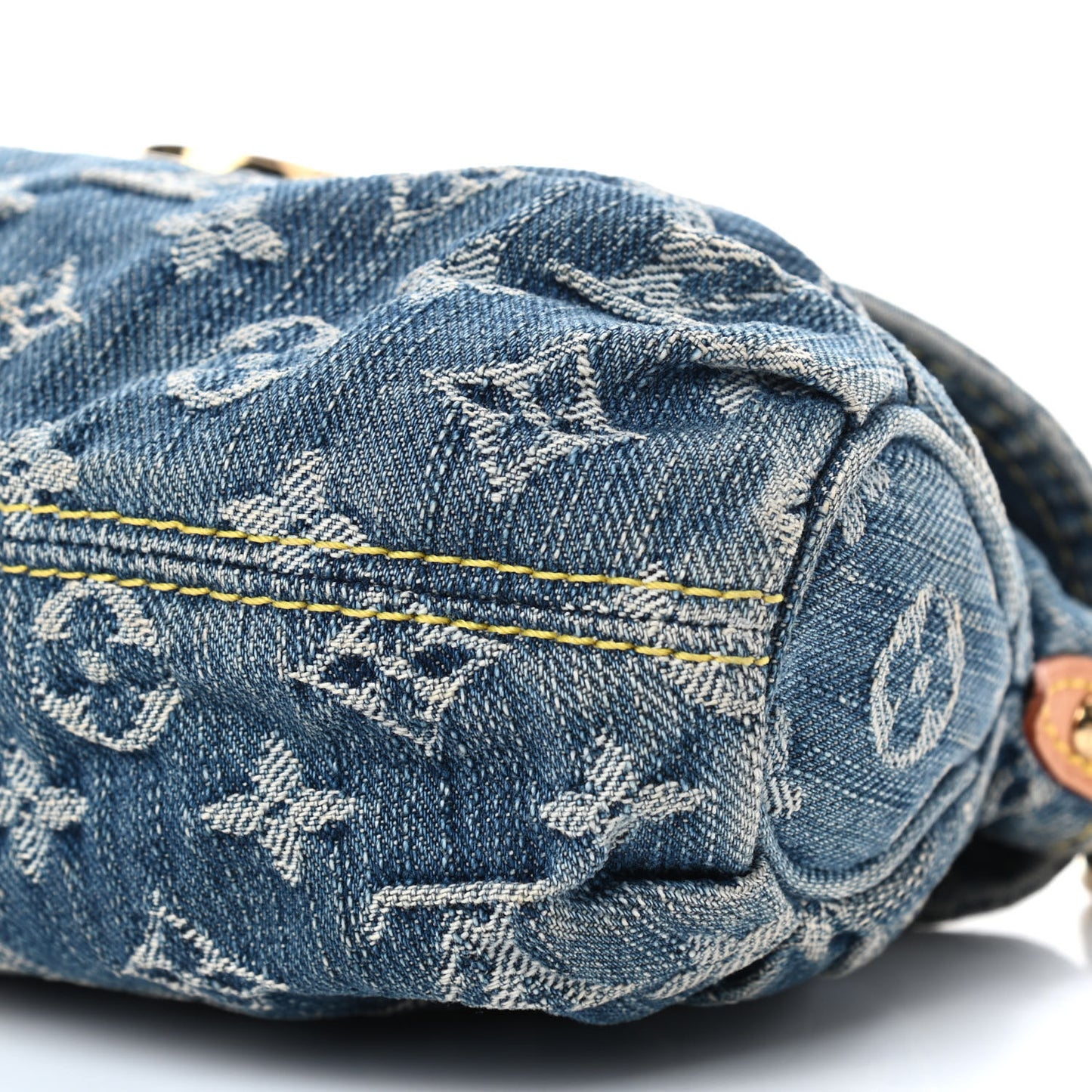 Monogram Denim Mini Pleaty Blue