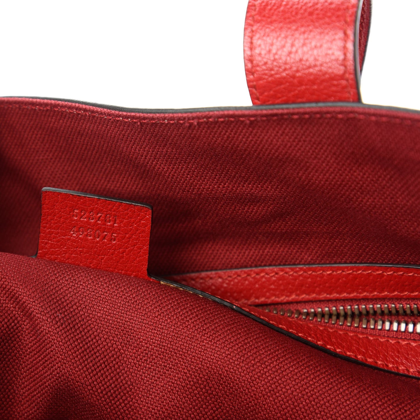 Canvas Calfskin Sylvie Stripe Logo Mens Tote Red White Blue