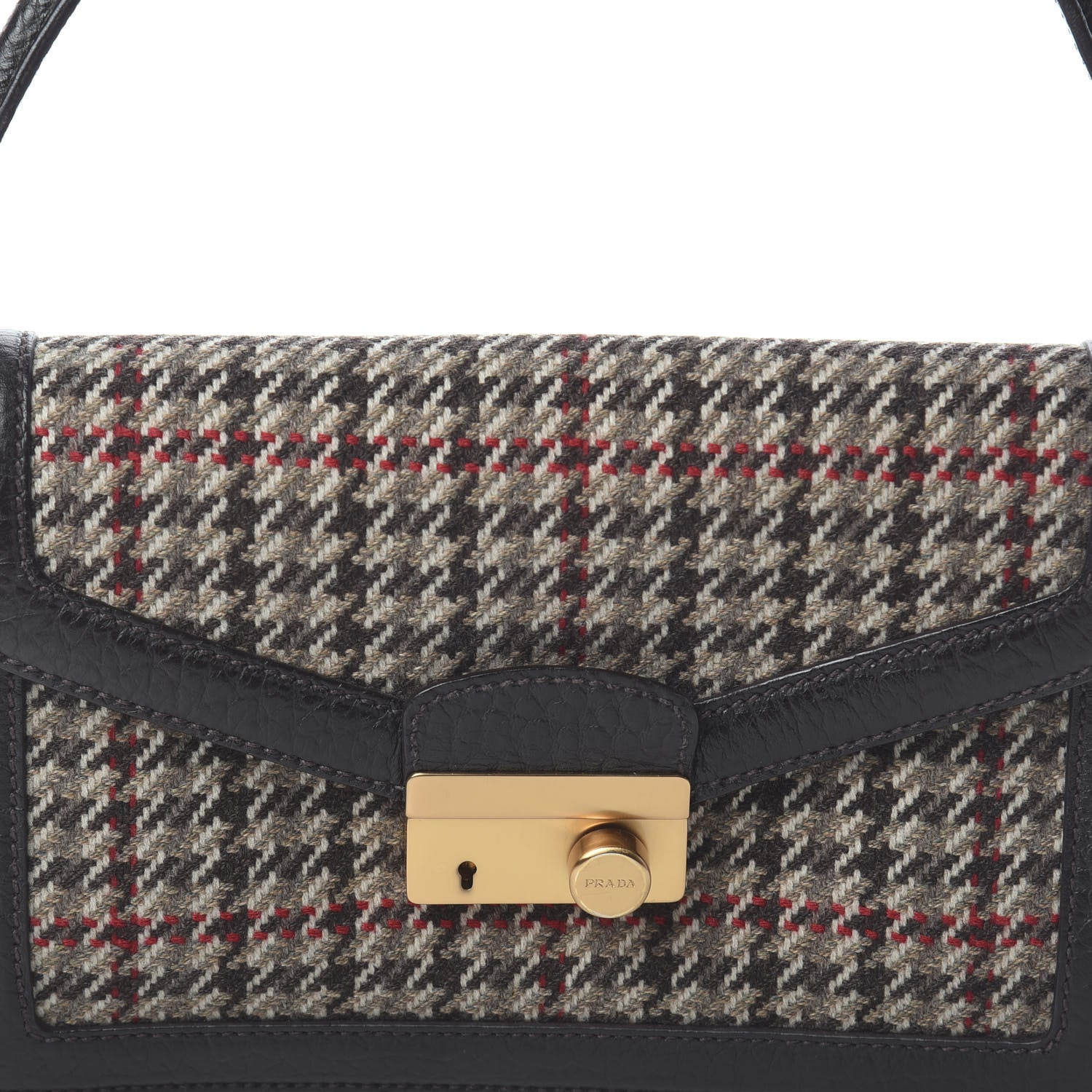 Prada Tweed Sound Shoulder Bag Ebano 7 of 9