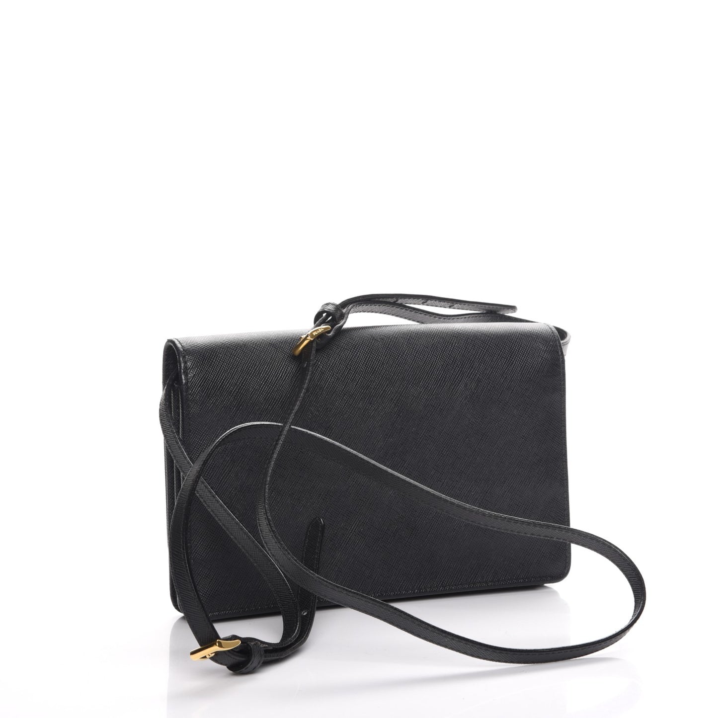 Saffiano Metal Flap Wallet Nero Black