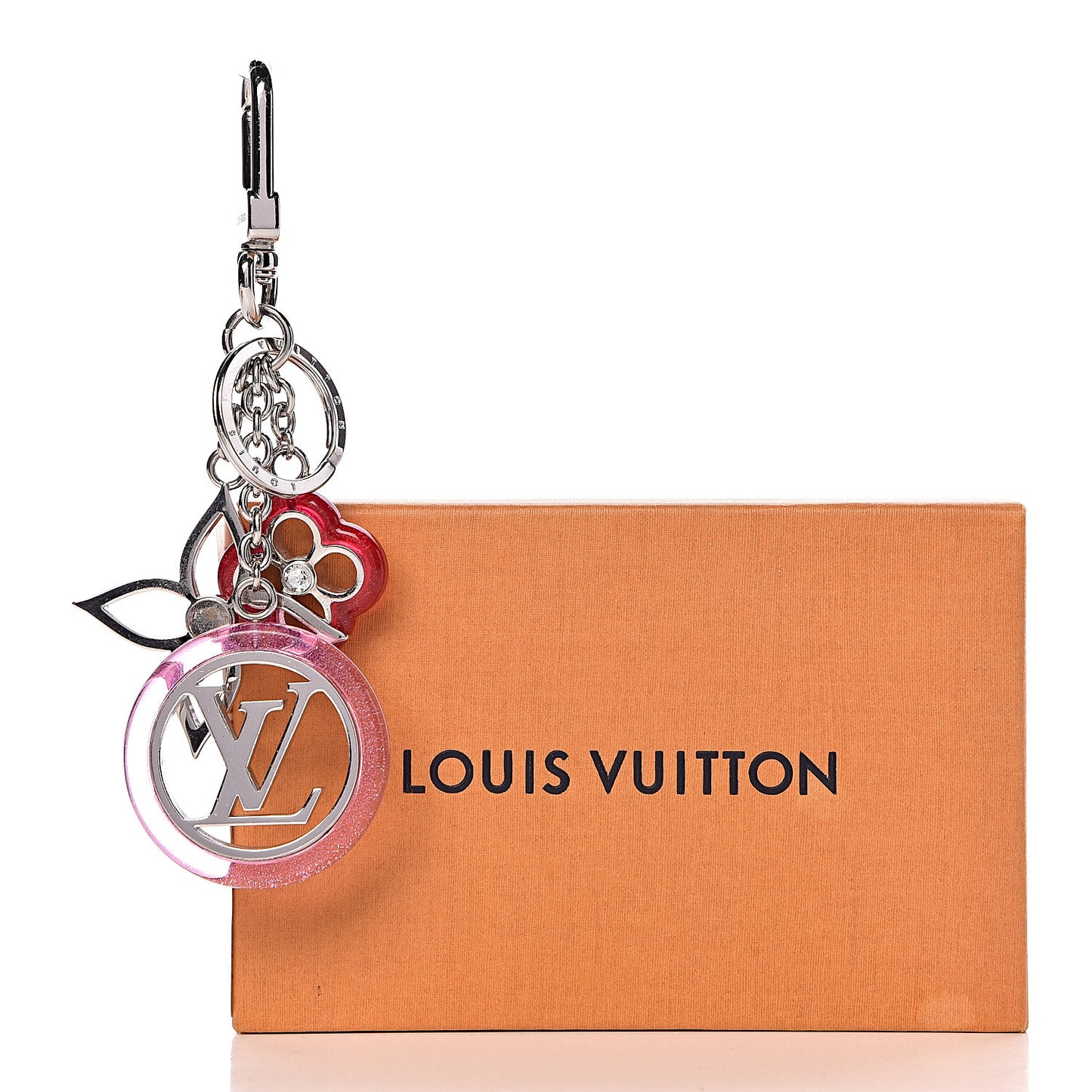 Colorline Bag Charm Key Holder Pink Glitter