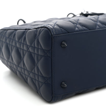 Christian Dior Ultra Matte Calfskin Cannage Medium Lady Dior Blue 9 of 10