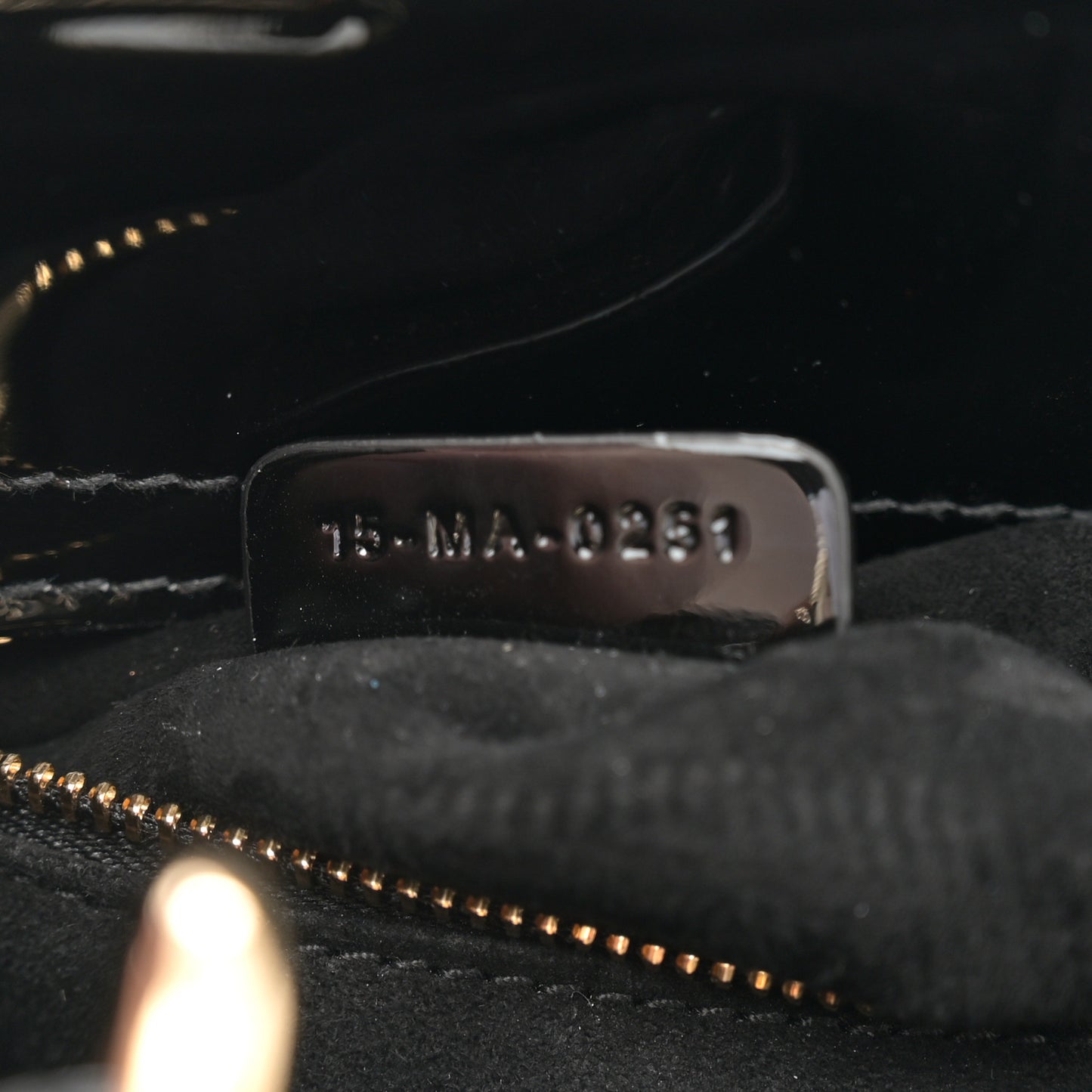 Patent Cannage Small Lady Dior Black