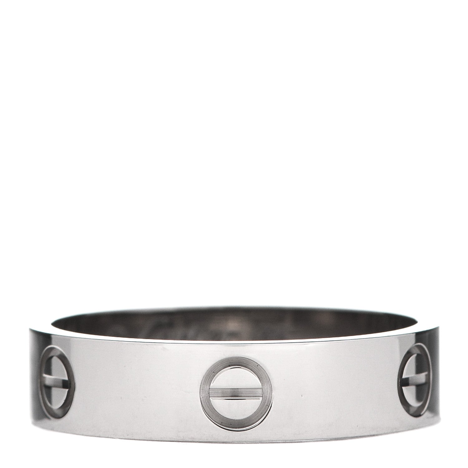 Cartier 18K White Gold 5.5mm LOVE Ring 65 11 1 of 5