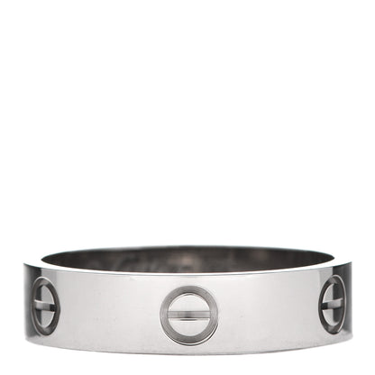 Cartier 18K White Gold 5.5mm LOVE Ring 65 11 1 of 5