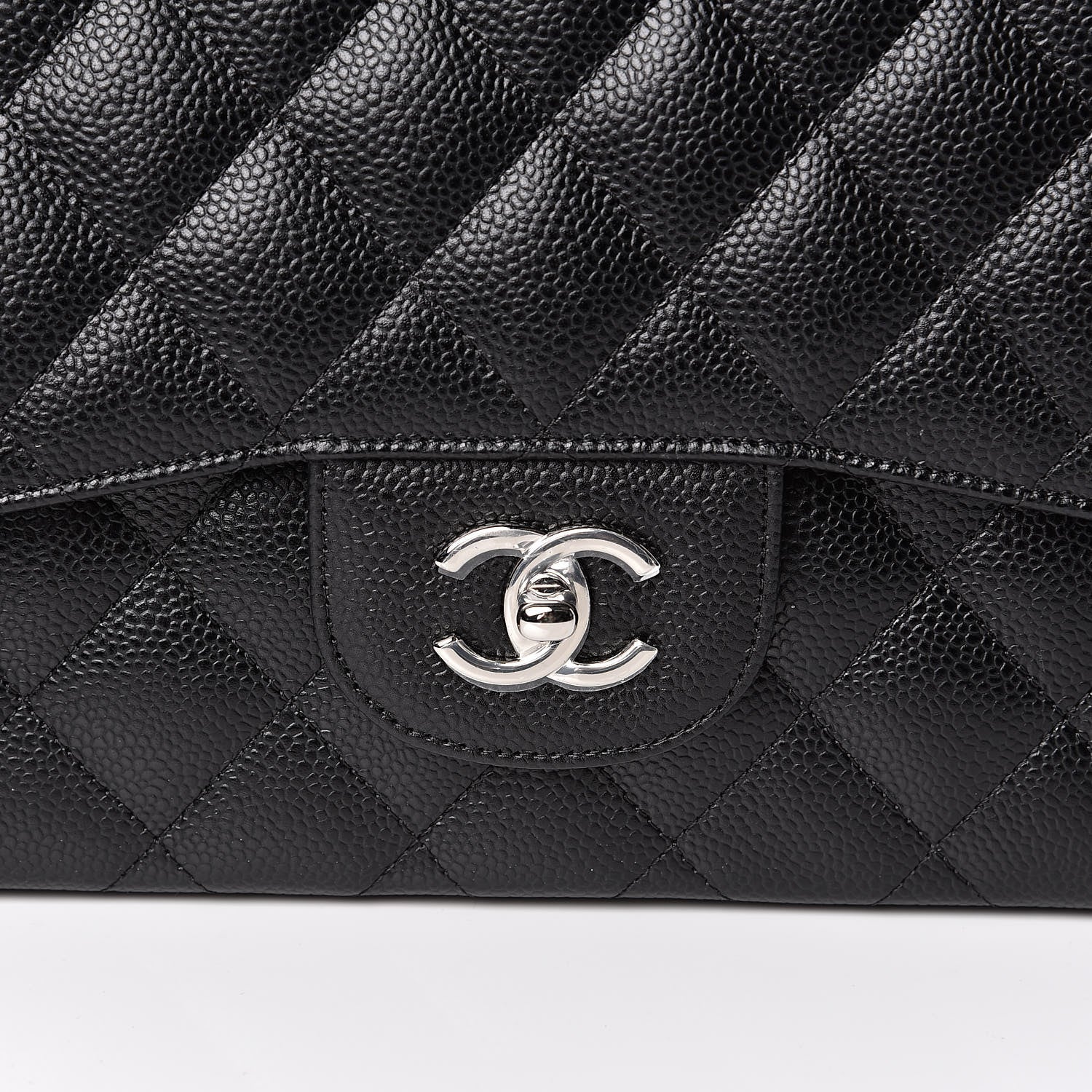 Chanel Caviar Quilted Jumbo Double Flap Black 10 of 11