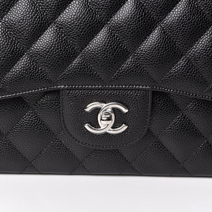 Chanel Caviar Quilted Jumbo Double Flap Black 10 of 11