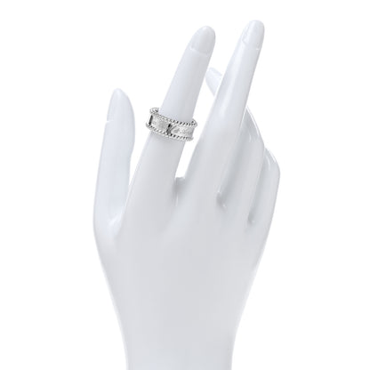 Van Cleef & Arpels 18K White Gold Perlee Signature Ring 53 6.5 2 of 5