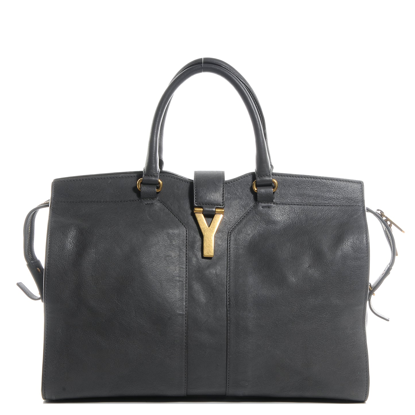 Leather Large Cabas ChYc Bag Grey