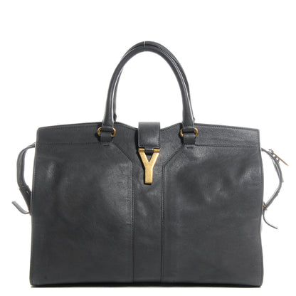Saint Laurent Leather Large Cabas ChYc Bag Grey 1 of 11