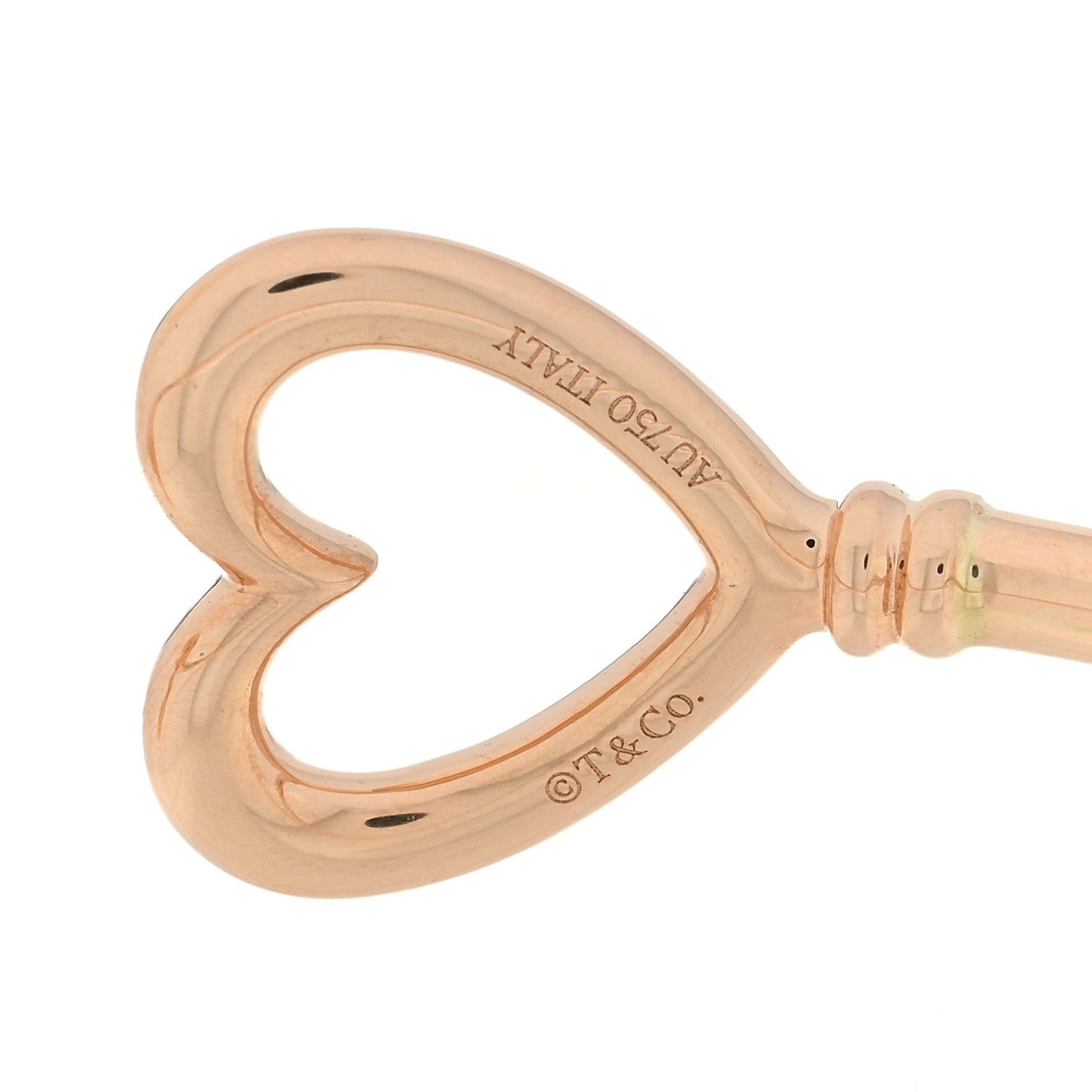 Tiffany 18K Rose Gold Open Heart Key Bracelet 3 of 3