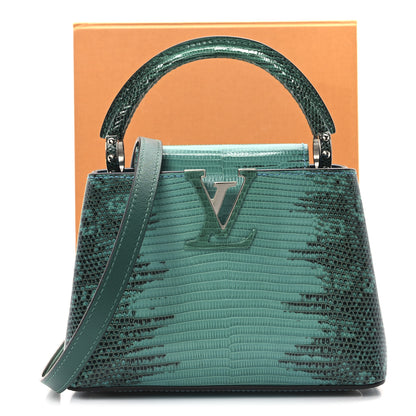 Louis Vuitton Lizard Capucines Mini Curacou Emeraude 10 of 10
