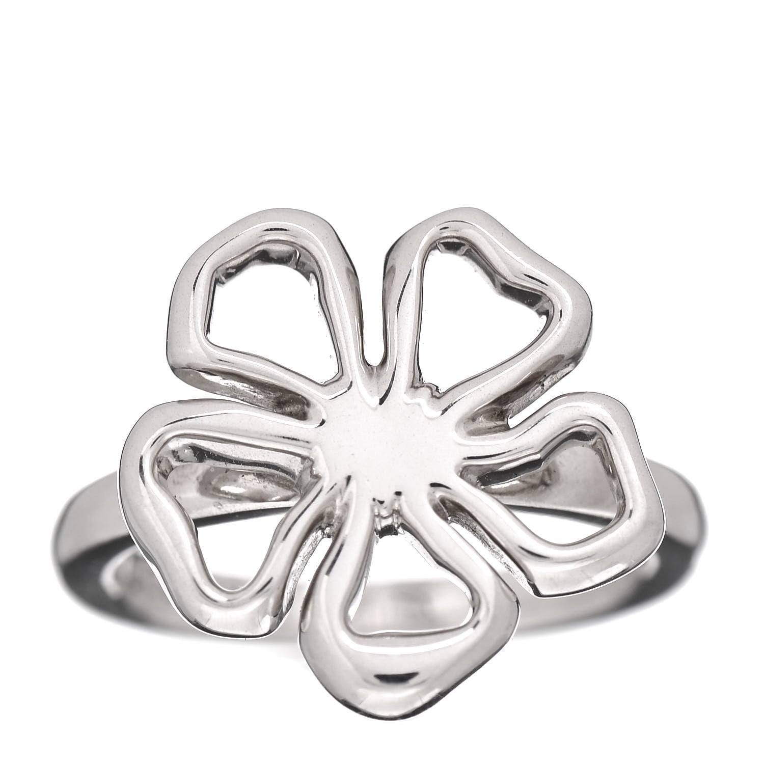 Tiffany Sterling Silver Open Flower Ring 50 5.25 1 of 5