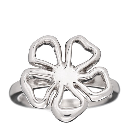 Tiffany Sterling Silver Open Flower Ring 50 5.25 1 of 5