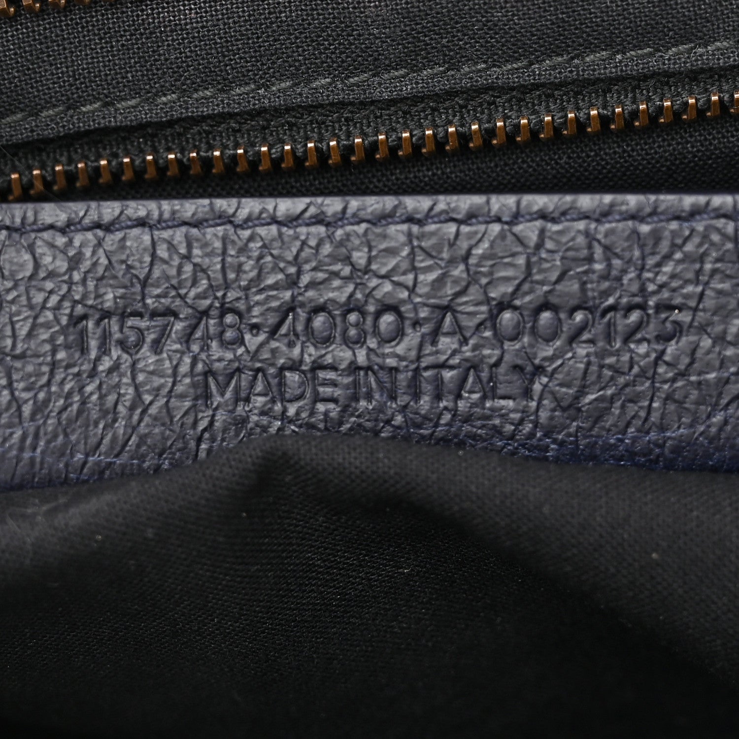 Balenciaga Cuir Arena Striped Classic Hardware City Bleu Nuit Rouge 7 of 12