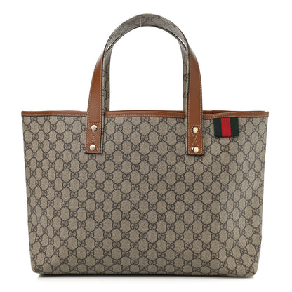 Gucci GG Plus Monogram Medium Signature Web Loop Tote Brown 1 of 9
