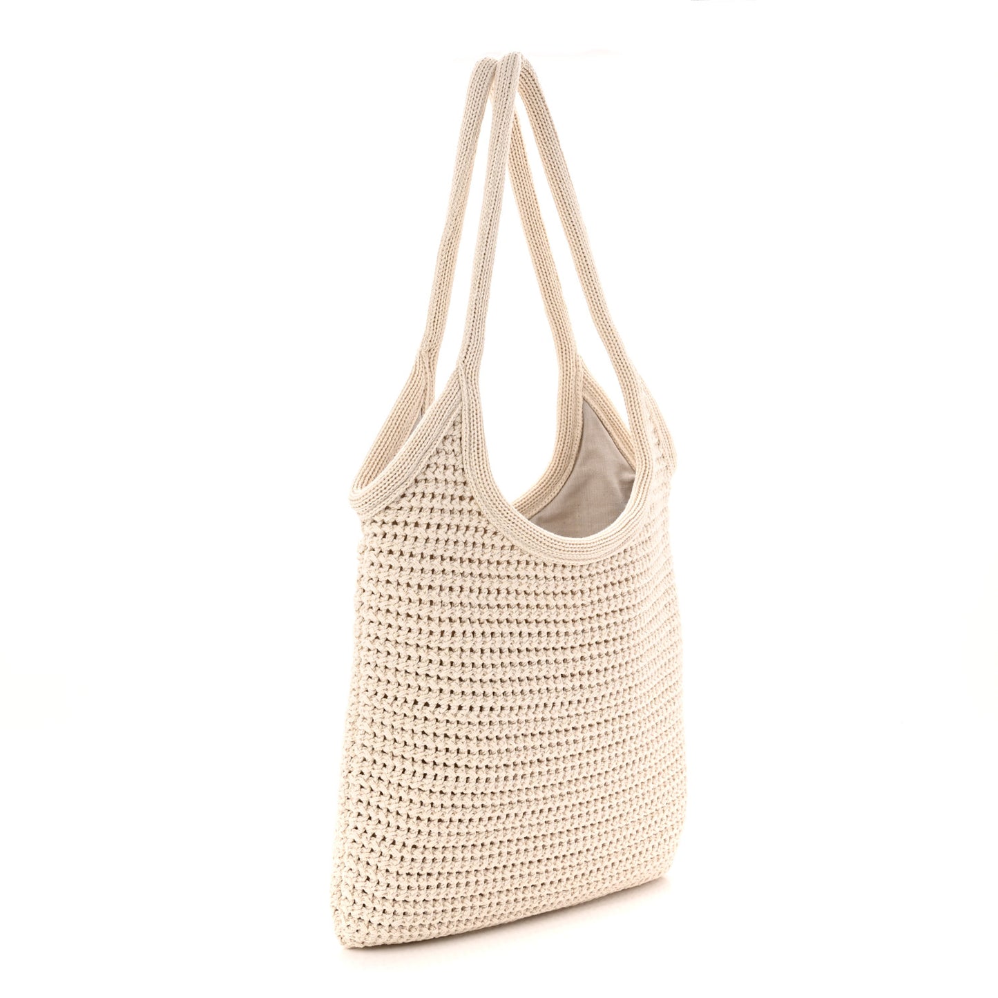 Cotton Crochet Ivy Bag Chalk White Black