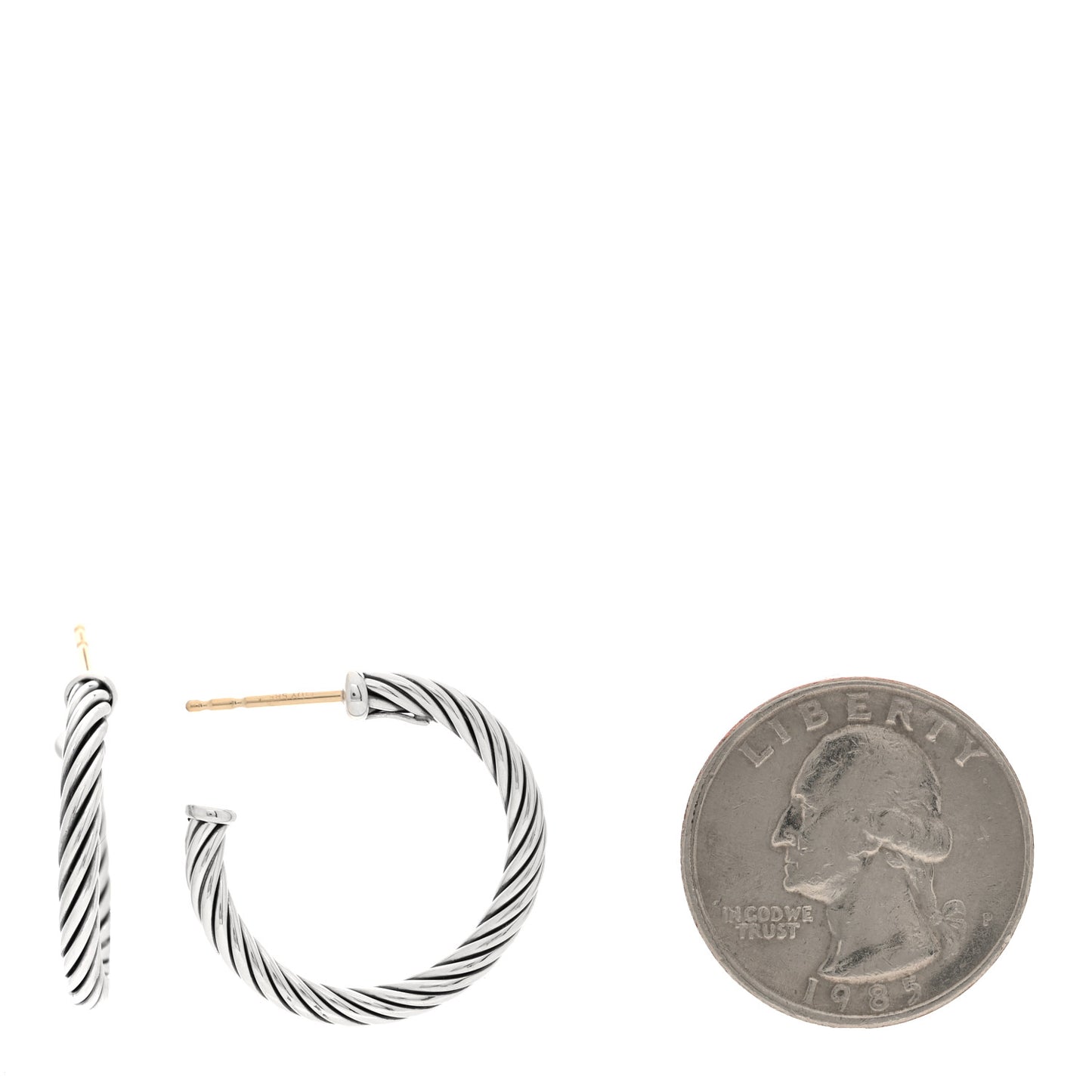 Sterling Silver Small Cable Classics Hoop Earrings